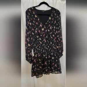 NWT GUESS Women's Eco Long Sleeve Floral Print Laureen Dress XL